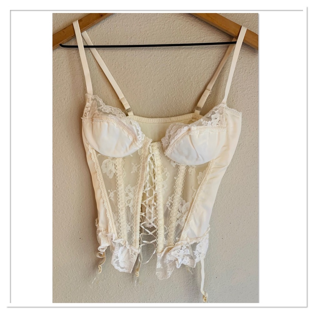 Emil Bole Vintage Bustier Corset Cream Size Medium